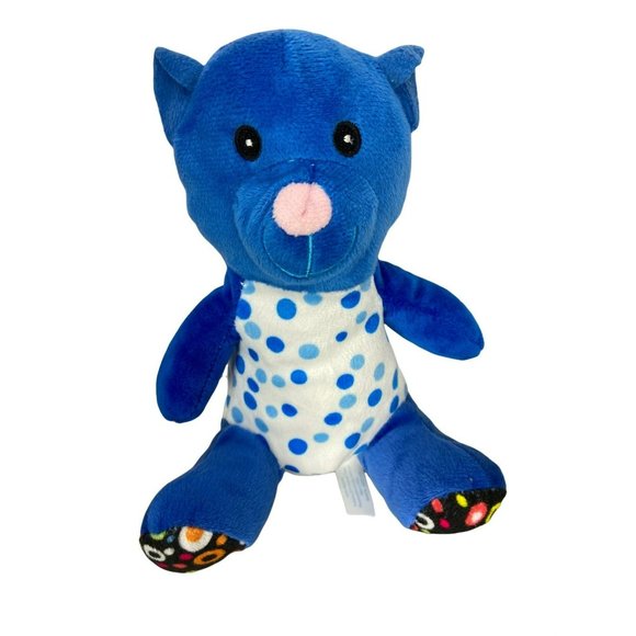 S & B Candy‎ And Toy Teddy Bear Blue Polka Dot Stuffed Plush Animal Toy - Picture 1 of 5